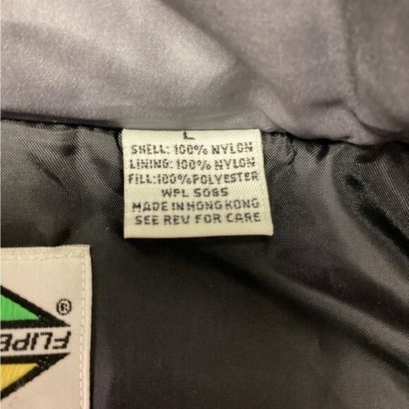 FLIPBOX Vintage Mens Full Zip Outdoor Puffer Vest, Gray/Black, size L - Picture 6 of 7